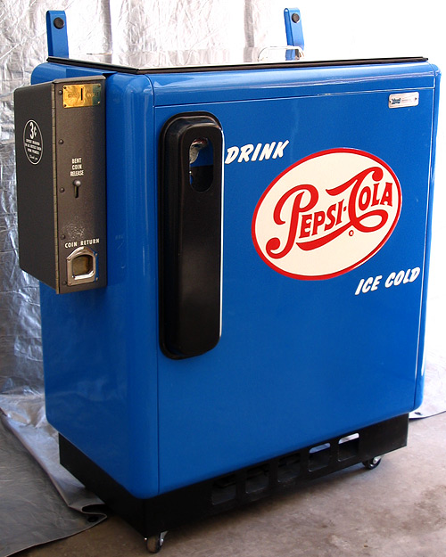 Pepsi Cola Ideal 55 Machine - Coin Mechanism Side View