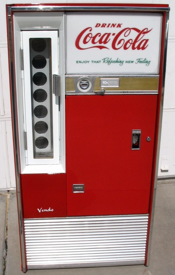 Coca Cola Vendo 63 Bottle Machine - Front View