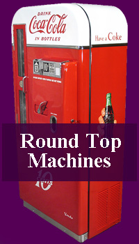 Photoshoots of restored round top soda machines.