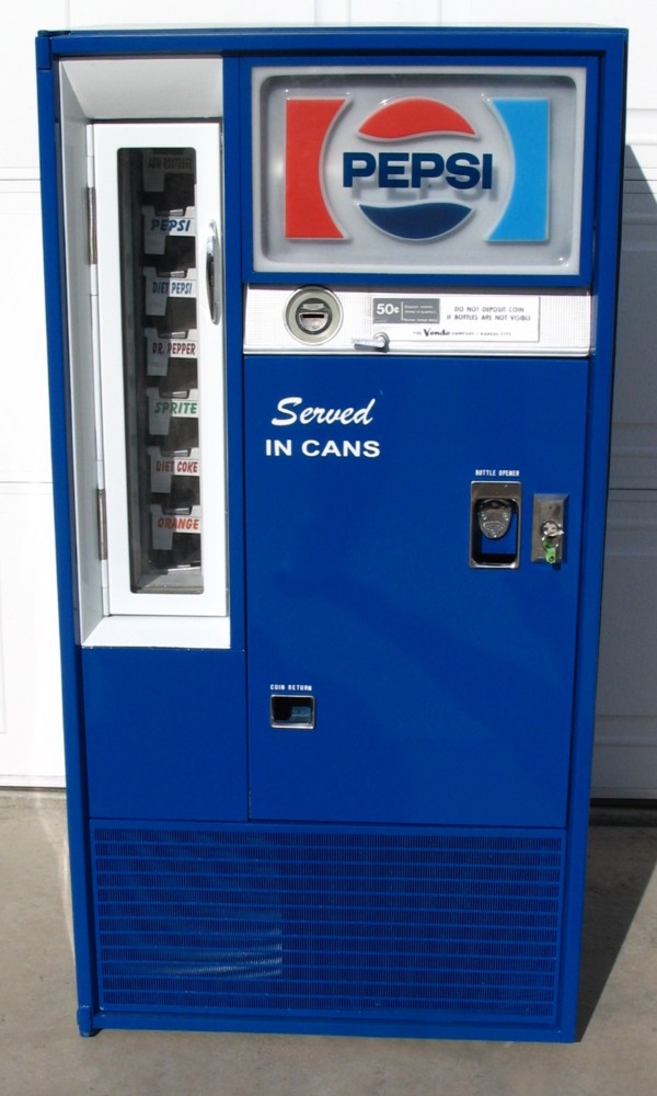 Pepsi Cola Vendo 63 Machine - Front View